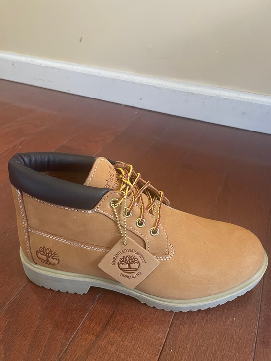 Timberland Wheat/Tan Padded Collar Lace-Up Boots/Waterproof main image 6